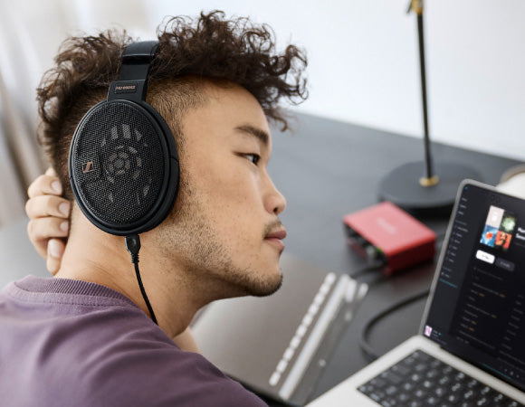 Wearing the HD 660S2 at a desktop listening setup