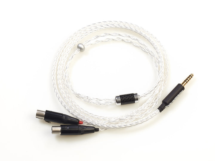 Single-ended and Balanced Audeze LCD upgrade Silver plated cable